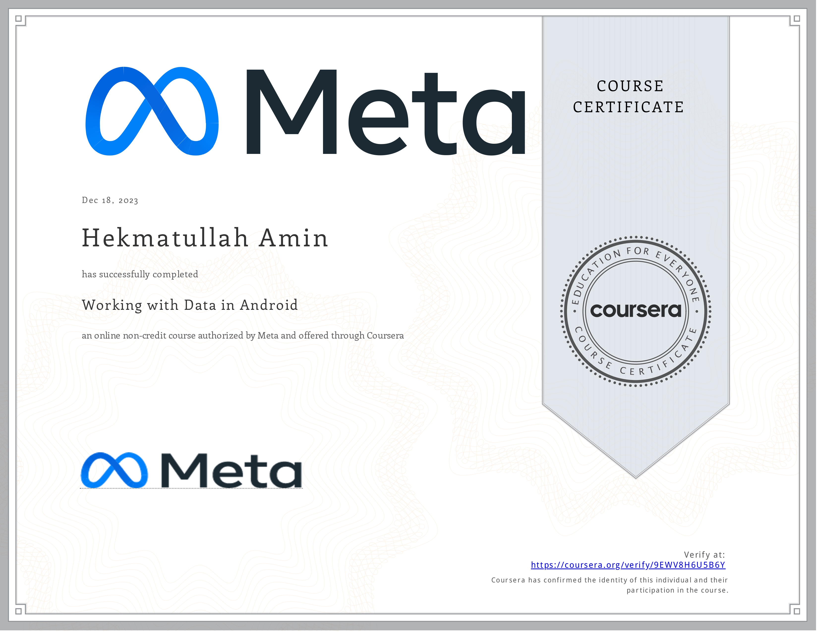 Hekmatullah Amin — Android Developer